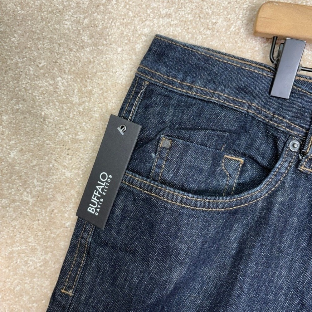 BUFFALO DAVID BITTON Driven-X Basic Jeans Men's 40x30 Dark Wash Straight Stretch - Picture 4 of 9